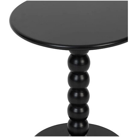 Stolik pomocniczy Chamlo 38 cm czarny toczona noga | Decolab
