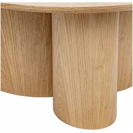 Stolik kawowy Aliona 80 cm dąb kolumnowe nogi | Decolab24.pl