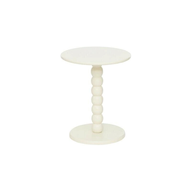 Stolik pomocniczy Chamlo 38 cm biały toczona noga | Decolab
