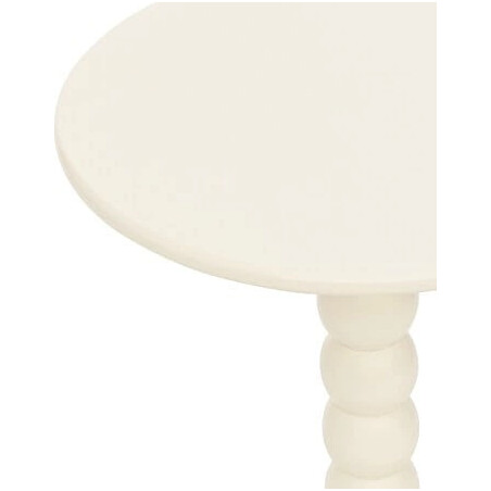 Stolik pomocniczy Chamlo 38 cm biały toczona noga | Decolab