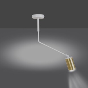 Lampa sufitowa na wysięgniku Verno biało-złota marki Emibig