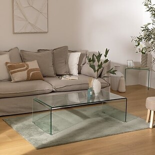 Stolik kawowy ze szkła giętego Lenia 110x55 cm | Decolab24.pl