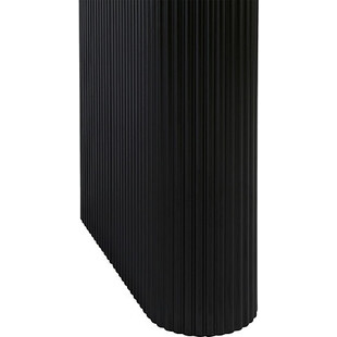 Stolik kawowy owalny Olova 120 cm czarny ryflowany | Decolab