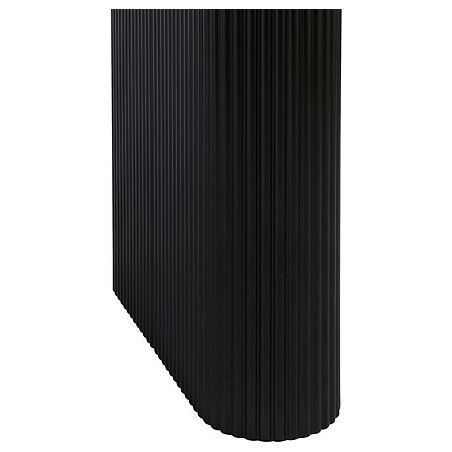 Stolik kawowy owalny Olova 120 cm czarny ryflowany | Decolab