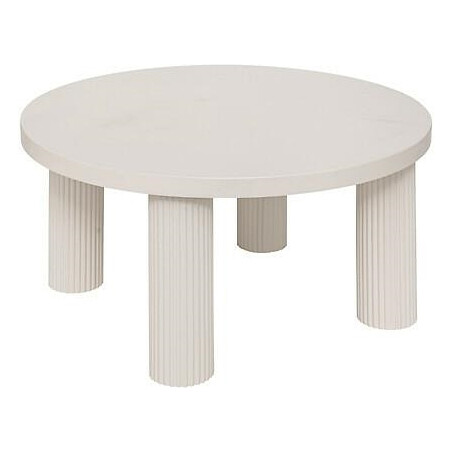 Stolik kawowy Tella 70 cm kaszmir ryflowane nogi | Decolab24