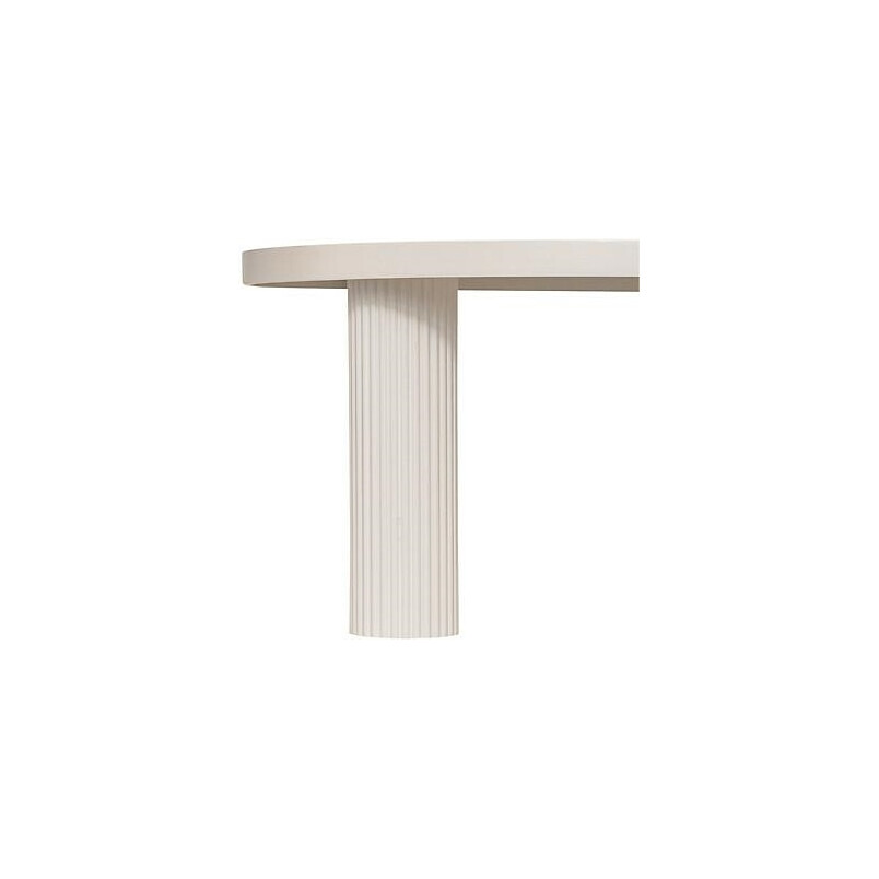 Stolik kawowy Tella 70 cm kaszmir ryflowane nogi | Decolab24