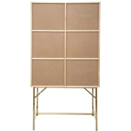 Wysoka komoda Rayo 80x165 cm rattan złote nogi | Decolab24.pl