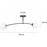 Lampa Sufitowa Pregos II | Szklane Kule | Emibig
