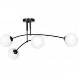 Lampa sufitowa Pregos IV - Szklane kule, czarny/biały | Emibig