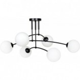 Lampa Sufitowa Pregos IV - Szklane Kule, Biały/Czarny | Emibig
