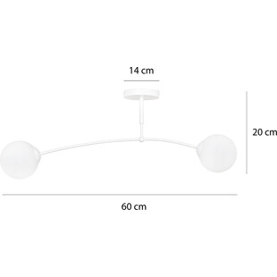 Lampa sufitowa szklane kule Pregos II 60 biała marki Emibig