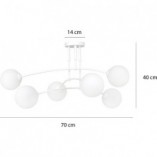 Lampa Sufitowa Pregos VI - 6 kulek, biała Emibig | Sklep z lampami
