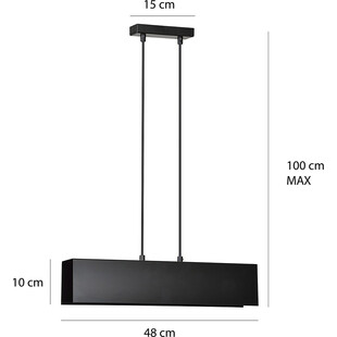 Lampa wisząca Gentor 48cm czarna | Emibig - Minimalistyczny design