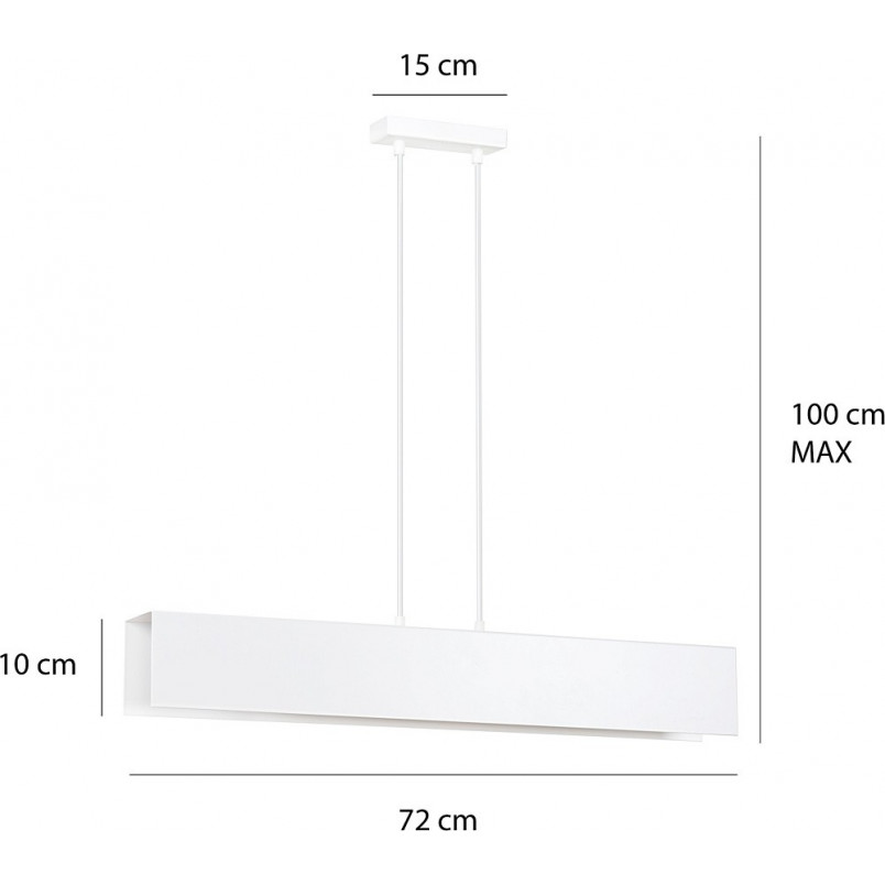 Lampa wisząca Gentor 72cm biała Emibig | Skandynawski Design