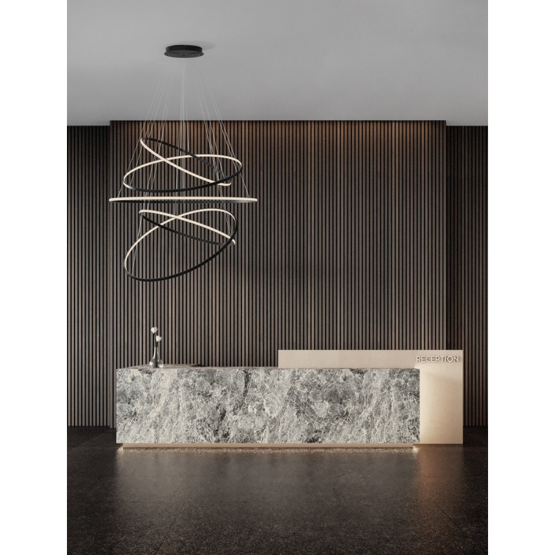 Żyrandol Maloe LED 120cm - Nowoczesna lampa wisząca czarna
