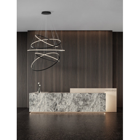 Żyrandol Maloe LED 120cm - Nowoczesna lampa wisząca czarna