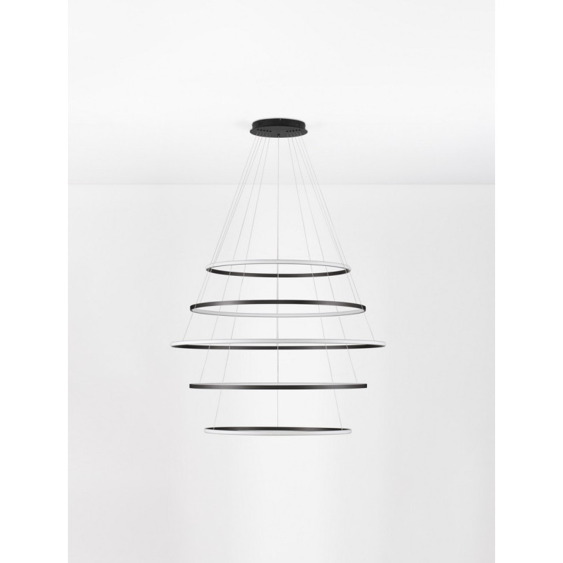 Żyrandol Maloe LED 120cm - Nowoczesna lampa wisząca czarna