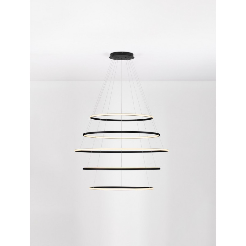 Żyrandol Maloe LED 120cm - Nowoczesna lampa wisząca czarna