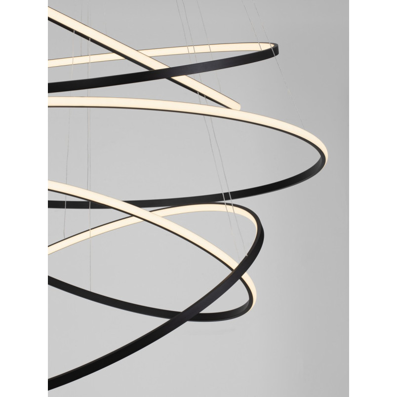 Żyrandol Maloe LED 120cm - Nowoczesna lampa wisząca czarna