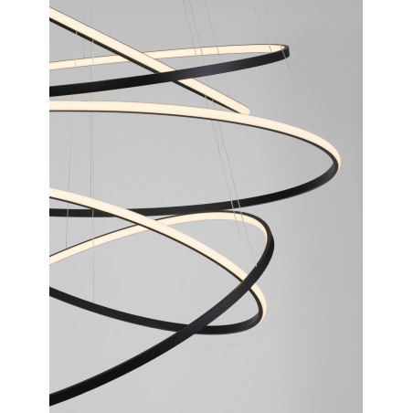 Żyrandol Maloe LED 120cm - Nowoczesna lampa wisząca czarna