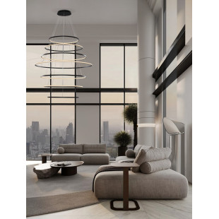 Żyrandol Maloe LED 150cm Czarny | Nowoczesna Lampa Wisząca