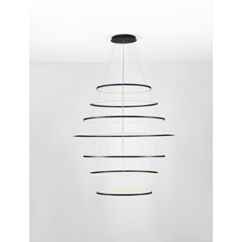 Żyrandol Maloe LED 150cm Czarny | Nowoczesna Lampa Wisząca
