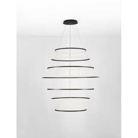 Żyrandol Maloe LED 150cm Czarny | Nowoczesna Lampa Wisząca