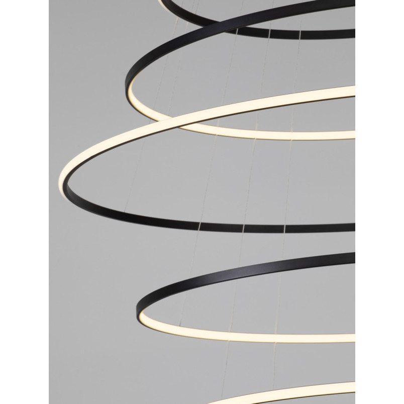 Żyrandol Maloe LED 150cm Czarny | Nowoczesna Lampa Wisząca