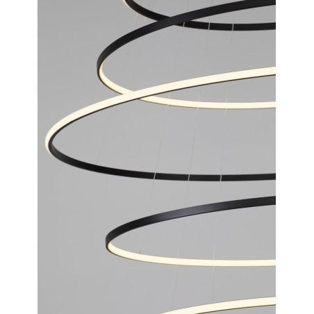 Żyrandol Maloe LED 150cm Czarny | Nowoczesna Lampa Wisząca