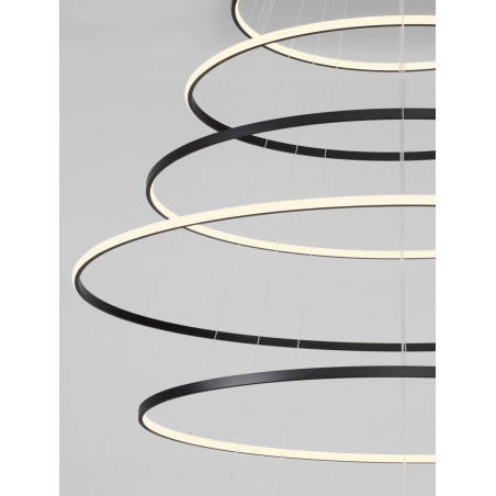 Żyrandol Maloe LED 150cm Czarny | Nowoczesna Lampa Wisząca
