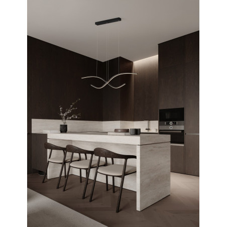 Lampa wisząca LED Brio 115cm czarna | Decolab24