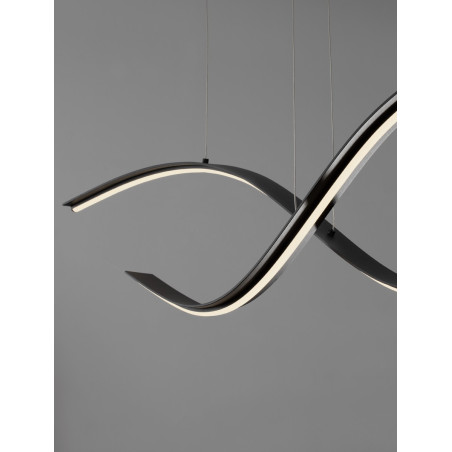 Lampa wisząca LED Brio 115cm czarna | Decolab24