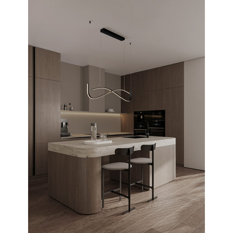 Lampa wisząca LED Brio 104cm czarna | Decolab24