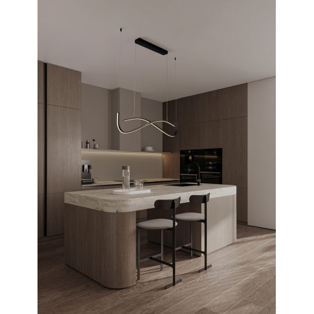 Lampa wisząca LED Brio 104cm czarna | Decolab24