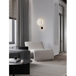 Kinkiet LED Litotie | Nowoczesny Design Czarno-Złoty | Decolab24
