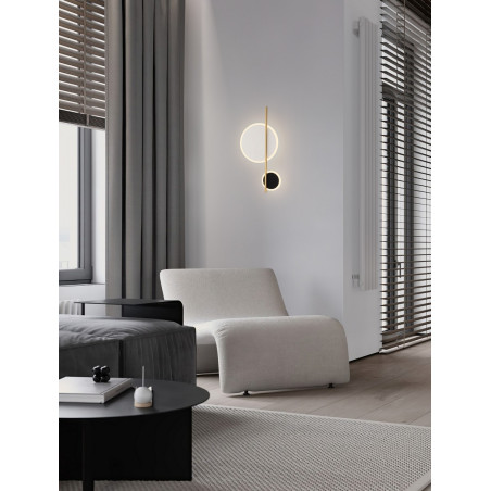Kinkiet LED Litotie | Nowoczesny Design Czarno-Złoty | Decolab24