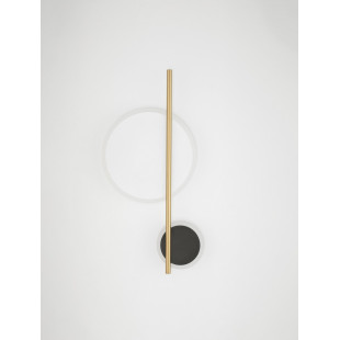 Kinkiet LED Litotie | Nowoczesny Design Czarno-Złoty | Decolab24