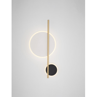 Kinkiet LED Litotie | Nowoczesny Design Czarno-Złoty | Decolab24