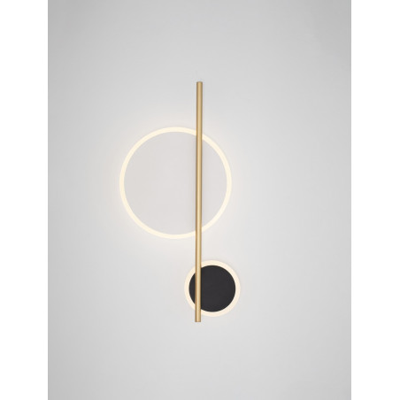 Kinkiet LED Litotie | Nowoczesny Design Czarno-Złoty | Decolab24