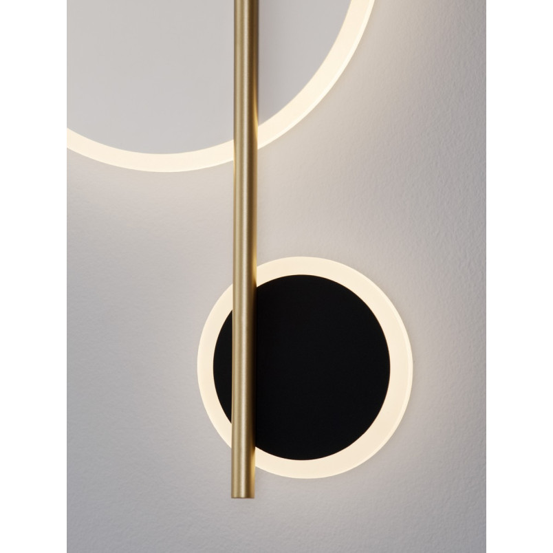 Kinkiet LED Litotie | Nowoczesny Design Czarno-Złoty | Decolab24