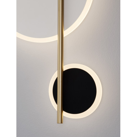 Kinkiet LED Litotie | Nowoczesny Design Czarno-Złoty | Decolab24