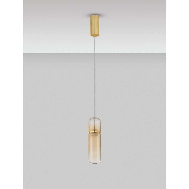 Lampa wisząca Marno LED - Bursztynowe szkło | Decolab24