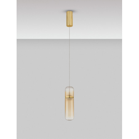 Lampa wisząca Marno LED - Bursztynowe szkło | Decolab24