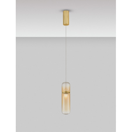 Lampa wisząca Marno LED - Bursztynowe szkło | Decolab24