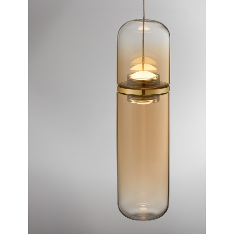 Lampa wisząca Marno LED - Bursztynowe szkło | Decolab24
