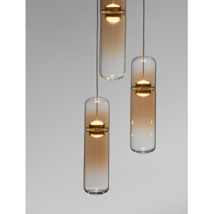 Lampa wisząca Marno III LED - Szklana, Bursztynowa | Decolab24