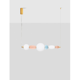 Lampa wisząca Bireo LED - Szklana, Ceramiczna, Multikolor | Decolab24