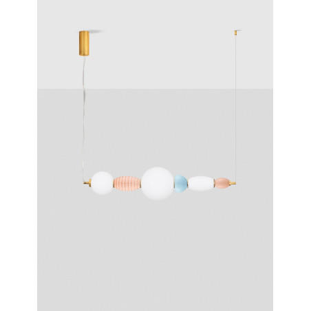 Lampa wisząca Bireo LED - Szklana, Ceramiczna, Multikolor | Decolab24