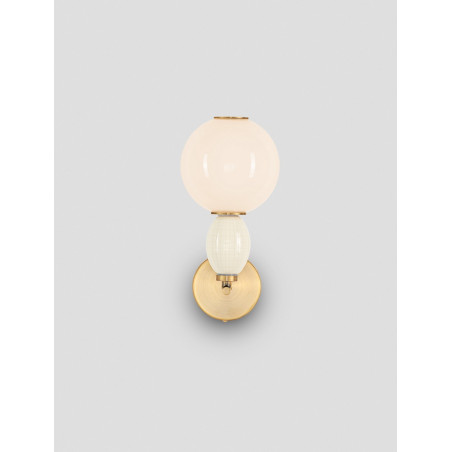Kinkiet szklany złoty Bireo LED | Elegancki design Decolab24