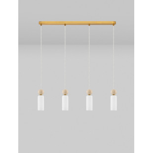 Lampa wisząca Molafine | Szkło, Trawertyn, Złoto | Decolab24
